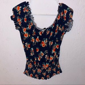 Off the shoulder top floral